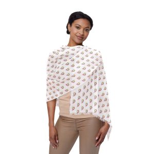 Light Scarf — Delicate Tiny Heart Pattern Lightweight Scarf