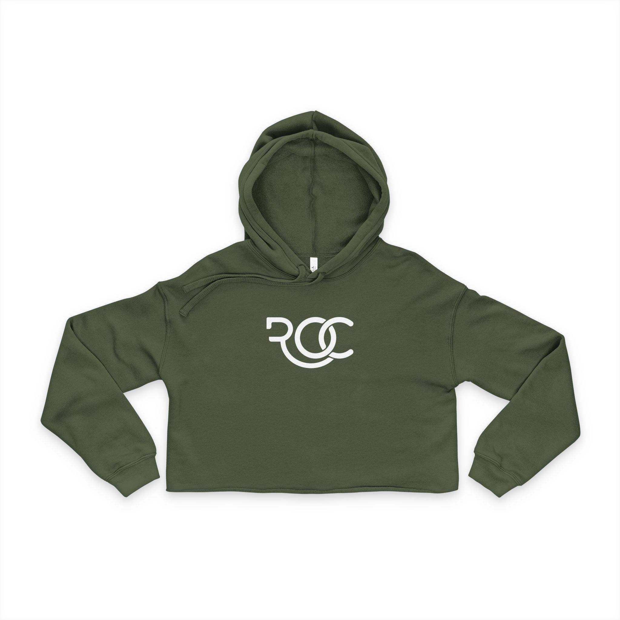 Cropped Hoodie — Minimal RCC Logo Women's Streetwear Crop Hoodie - Image 3